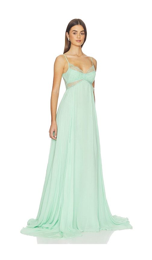 Georgette Plisse Dress in Mint. - size 36 (also in 38) - Blumarine - Modalova