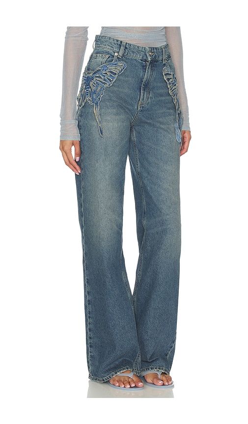 Scallop Boyfriend Jean in Blue. - size 36 (also in 38, 40) - Blumarine - Modalova