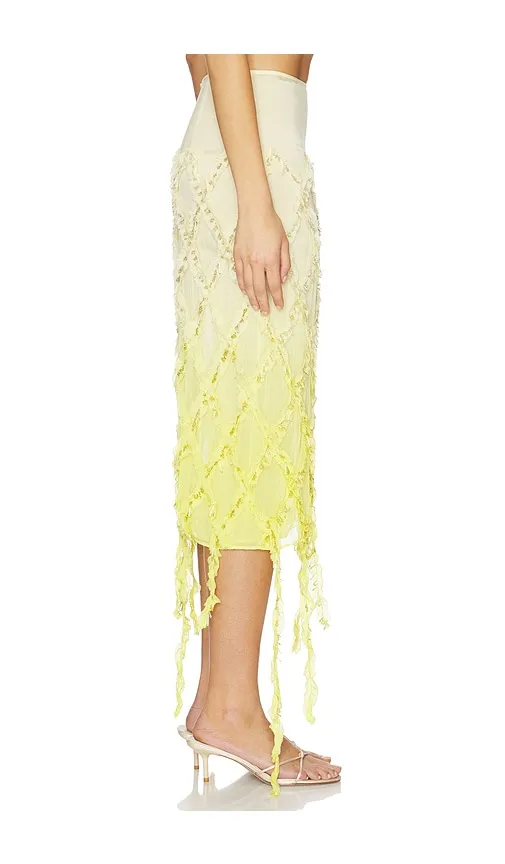 Embroidered Creponne Skirt in White,. - size 36 (also in 40) - Blumarine - Modalova