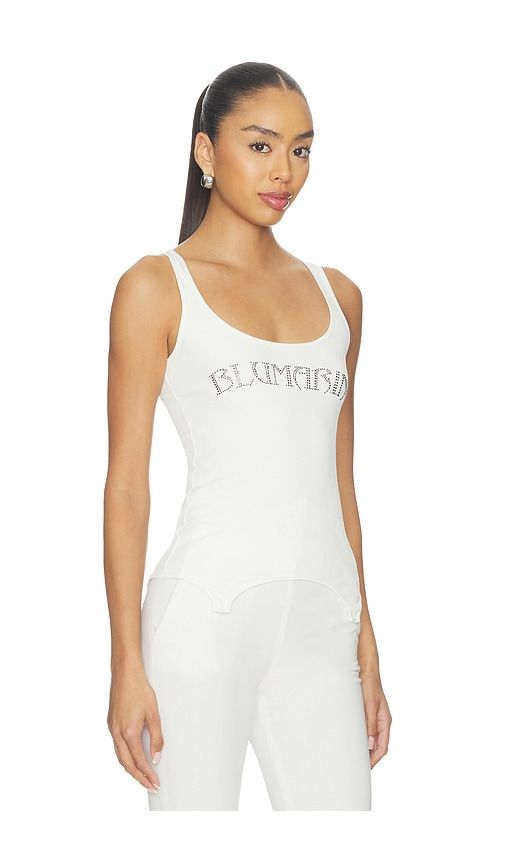 Jersey Tank Top in White. - size L (also in M, S) - Blumarine - Modalova