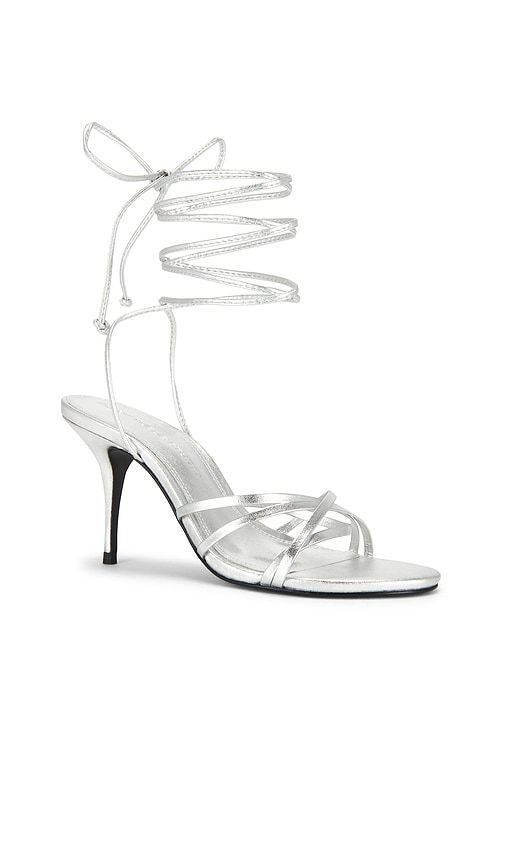 Tally 80 Sandal in Metallic Silver, grey. - size 36 (also in 36.5, 37, 37.5, 38, 38.5, 39, 39.5, 40) - BLACK SUEDE STUDIO - Modalova