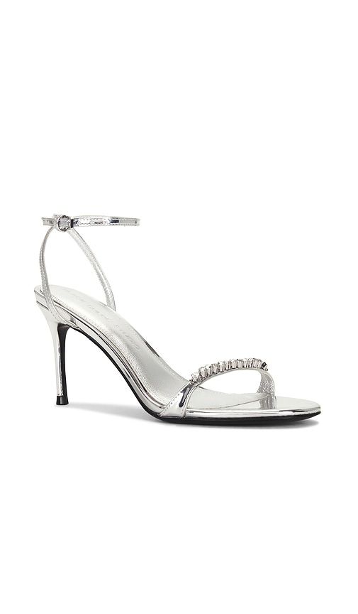 Iness 80 Sandal in Metallic Silver. - size 36 (also in 37, 38, 39, 40) - BLACK SUEDE STUDIO - Modalova