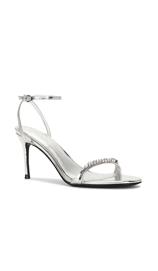Iness 80 Sandal in Metallic Silver. - size 36 (also in 37, 38) - BLACK SUEDE STUDIO - Modalova