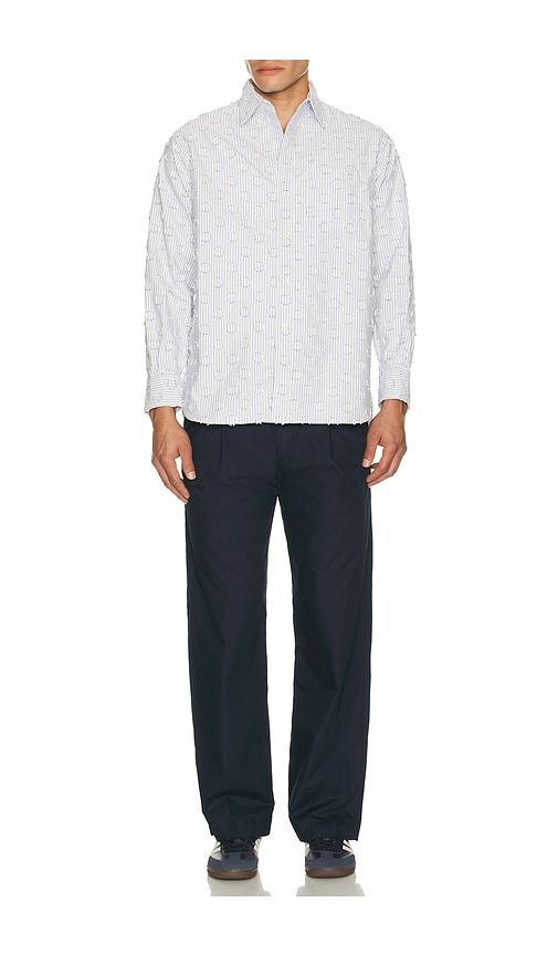 B.D. Classic-Fit Burnout Dot Candy Stripe in Blue. - size L (also in M) - Beams Plus - Modalova
