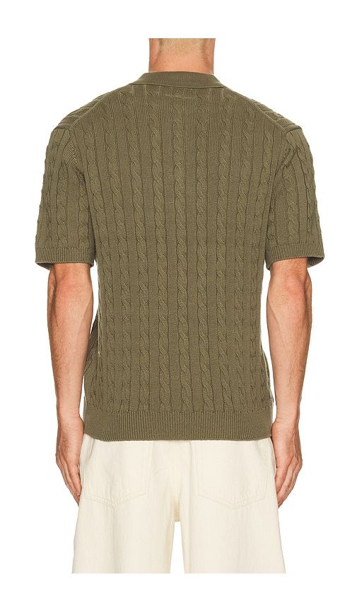 Knit Polo Cable in Green. - size L (also in XL) - Beams Plus - Modalova