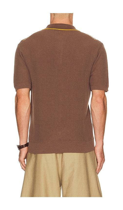Knit Polo Front Stripe Jacquard in . - size L (also in M, S, XL) - Beams Plus - Modalova