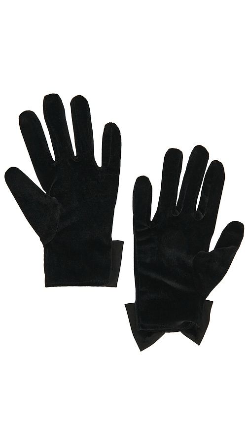 Velvet Short Gloves With Bows in . - size M/L (also in XS/S) - Bronx Banco - Modalova