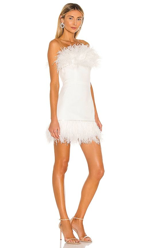 Lola Blanc Mini Feather Dress in . - size L (also in S, XS) - Bronx Banco - Modalova