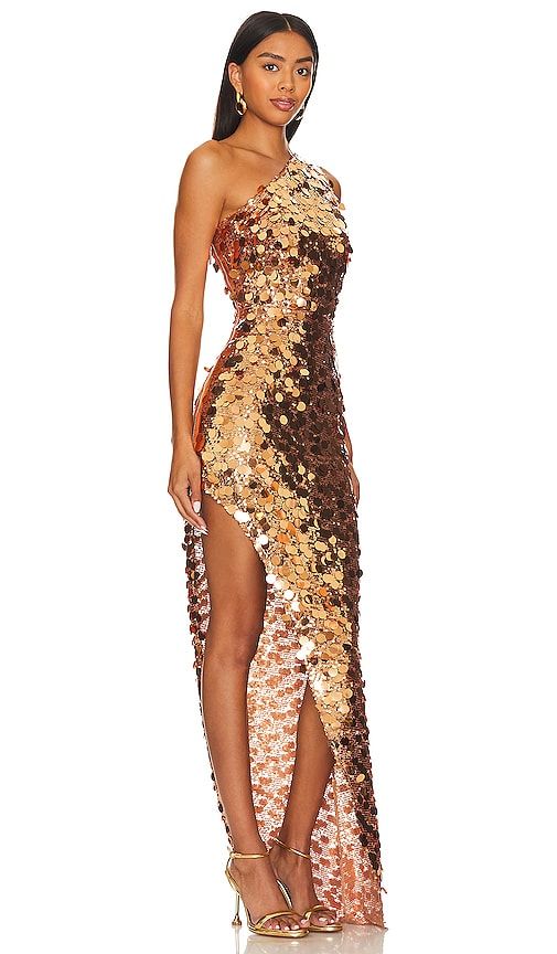 Farah One Shoulder Gown in Metallic . - size M (also in L, S, XS) - Bronx Banco - Modalova