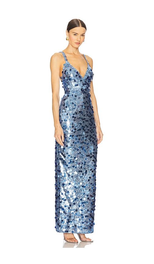 Allegra Sequin Maxi Dress in Blue. - size M (also in S, XS) - Bronx Banco - Modalova