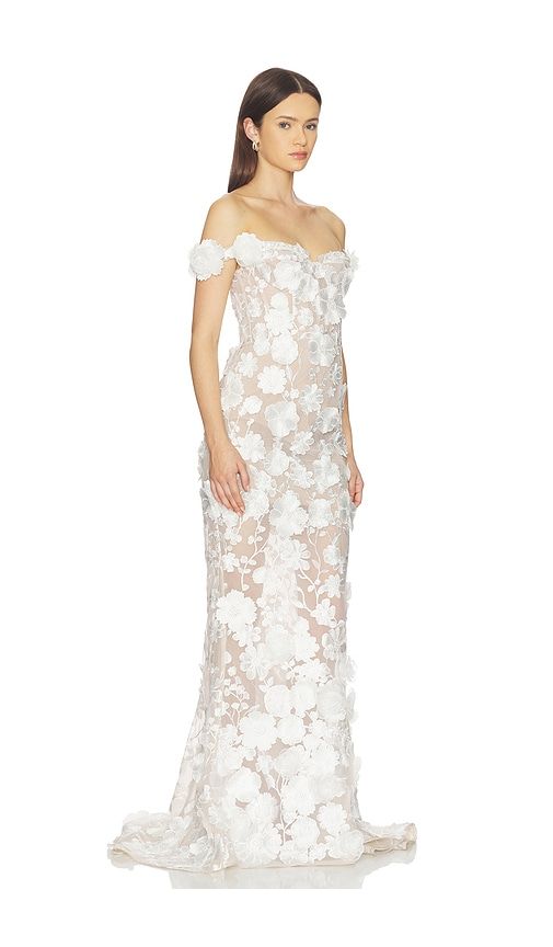 Jasmine Floral Off The Shoulder Gown in . - size M (also in S, XS) - Bronx Banco - Modalova