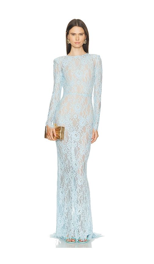 Electra Lace Gown in Baby Blue. - size L (also in M, S, XL) - Bronx Banco - Modalova