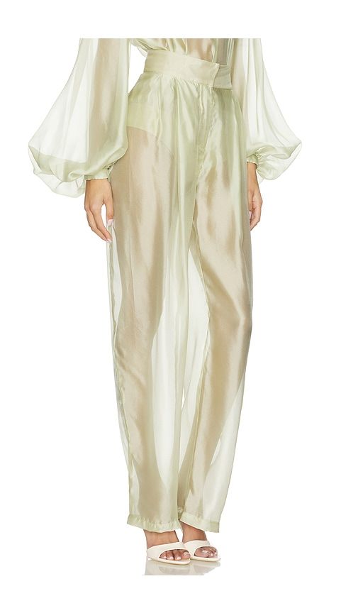Ashanti Organza Pant in Sage. - size L (also in M, S, XS) - Bronx Banco - Modalova