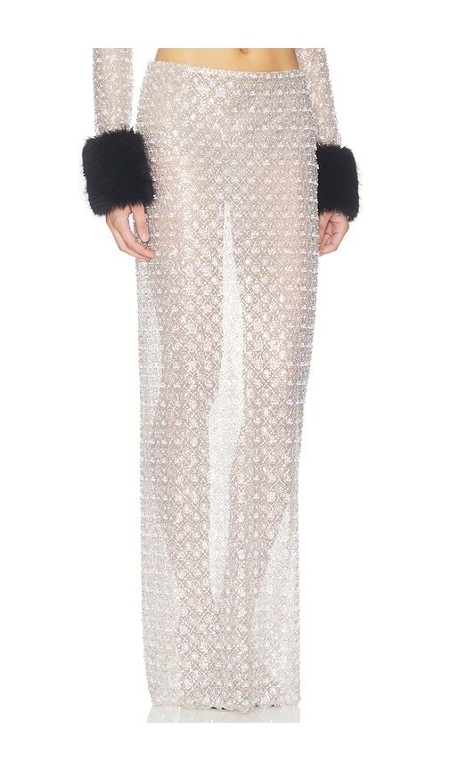 Embellished Maxi Skirt in Grey. - size M (also in S, XL, XS) - Bronx Banco - Modalova
