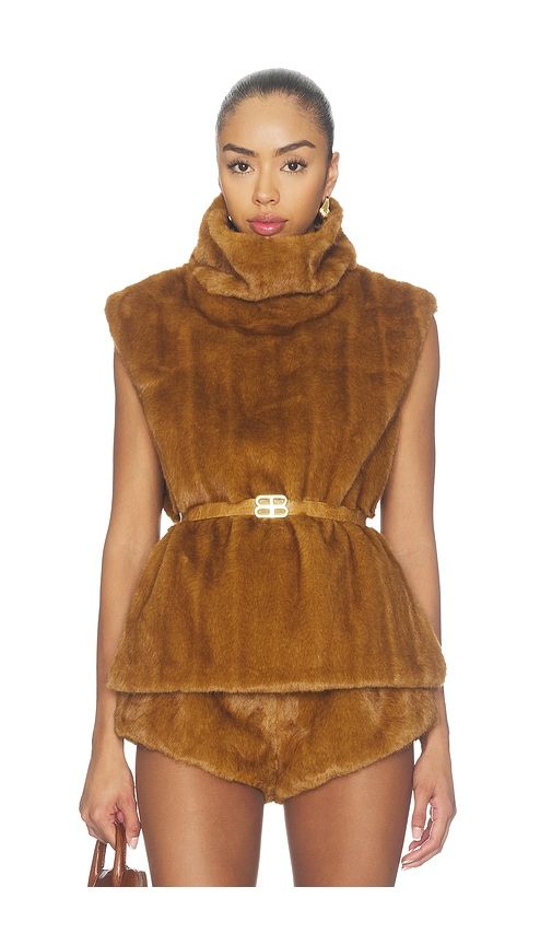 Faux Mink Sleeveless Vest in . - size XS (also in S, M) - Bronx Banco - Modalova
