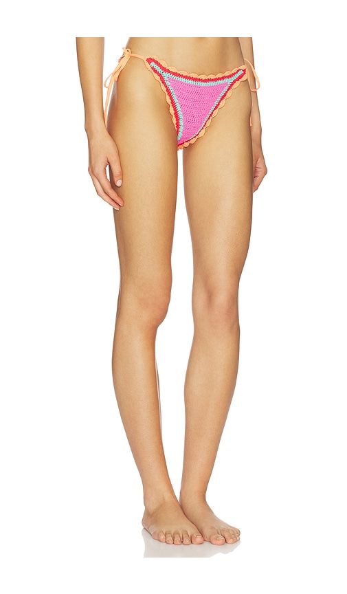Soleil Side Tie Bikini Bottom in Pink. - size L (also in M) - BEACH RIOT - Modalova