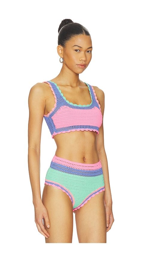 Andy Bikini Top in Pink,Blue. - size L (also in M, S, XL, XS) - BEACH RIOT - Modalova