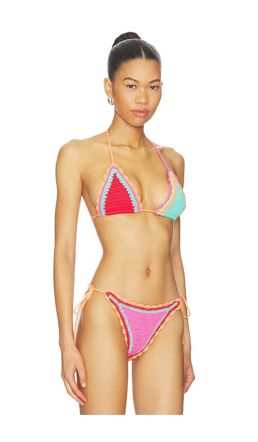 Winona Triangle Bikini Top in Red. - size M (also in S) - BEACH RIOT - Modalova