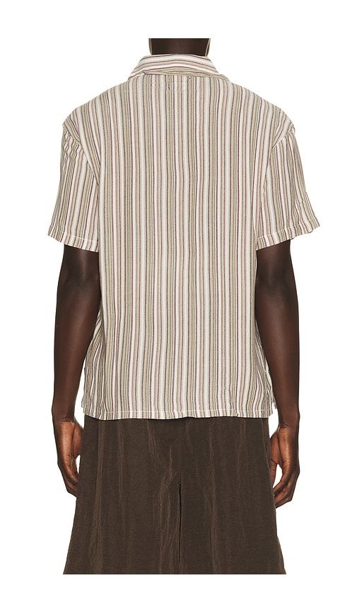 Bunker Twisted Stripe Woven Shirt in Wine,Brown. - size L (also in M, S, XL/1X) - Brixton - Modalova