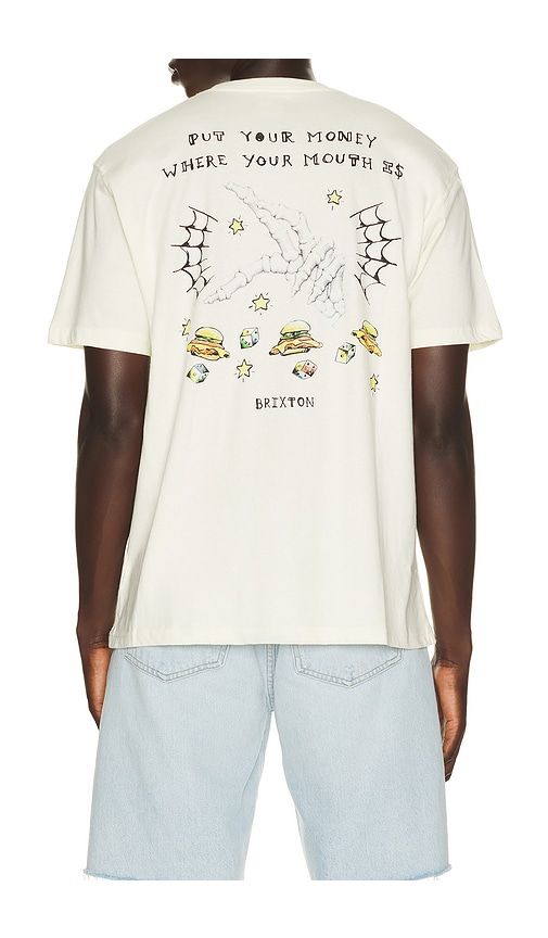 X Burger She Wrote Tee in White. - size L (also in XL/1X) - Brixton - Modalova