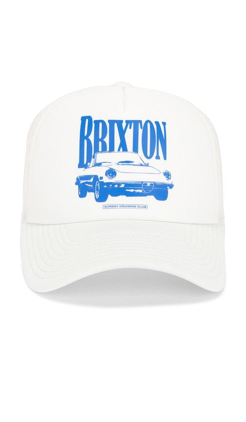 Sunday Cruising Club Netplus Trucker Hat in White - Brixton - Modalova