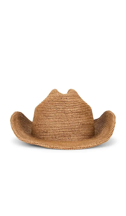 Odessa Straw Packable Cowboy Hat in Cognac. - size M/L (also in XS/S) - Brixton - Modalova
