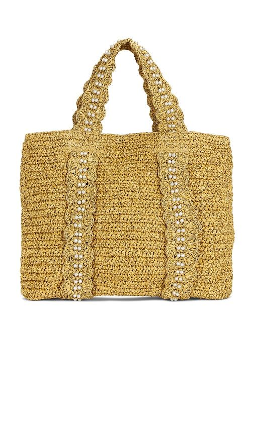 Pearl Chapeau Tote Bag in Tan - BTB Los Angeles - Modalova