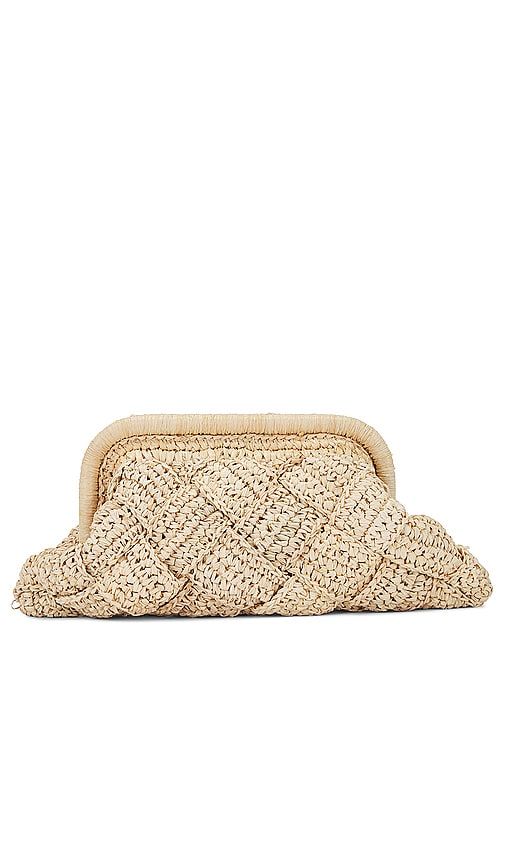 Gigi Framed Clutch in Beige - BTB Los Angeles - Modalova