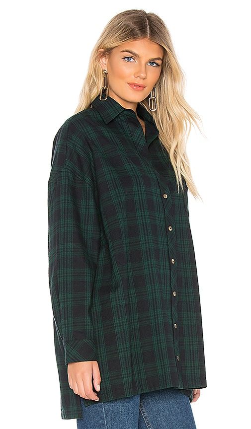 Audriana Oversized Flannel Top in . - size S (also in XS) - superdown - Modalova