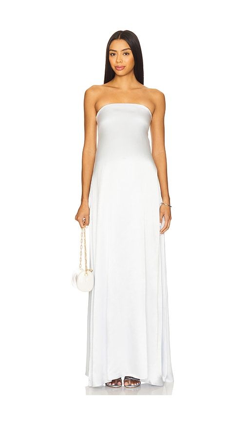 Brushed Satin Gown in White. - size S (also in XS) - BUMPSUIT - Modalova