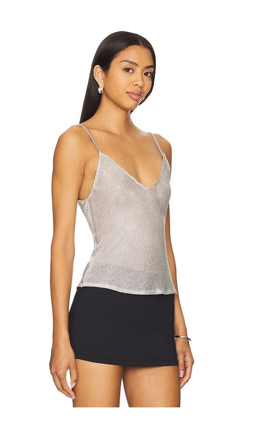 The Jackie Top in Metallic , grey. - size L (also in M, S, XS) - Bella Venice - Modalova