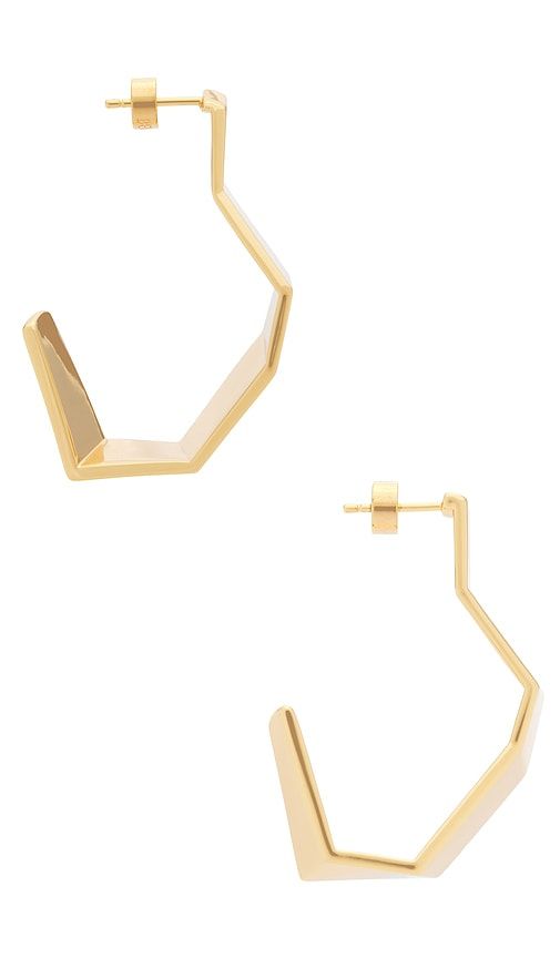 Broken Shape Earrings in Metallic - Bevza - Modalova