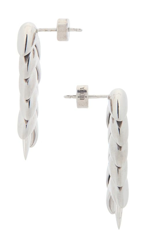 Spikelet Short Earrings in Metallic - Bevza - Modalova