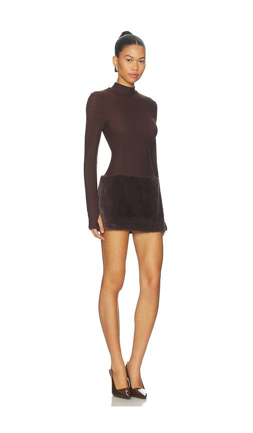 Parisa Mini Dress in Chocolate. - size L (also in XS) - BY.DYLN - Modalova