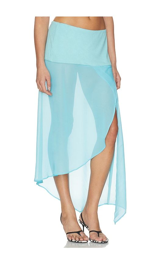 Marilyn Sheer Skirt in Blue. - size L (also in M, S) - BY.DYLN - Modalova