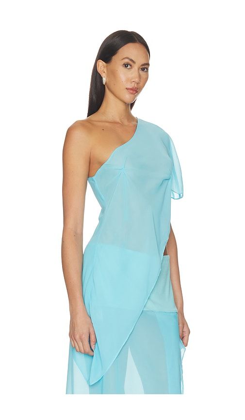 Marilyn Sheer Top in Blue. - size L (also in M, S) - BY.DYLN - Modalova