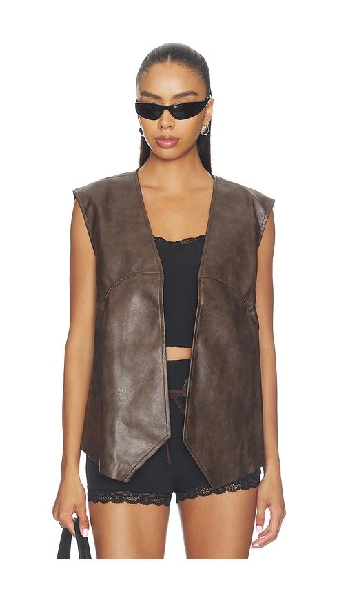 Rhys Vest Top in Chocolate. - size L (also in M, S, XS) - BY.DYLN - Modalova