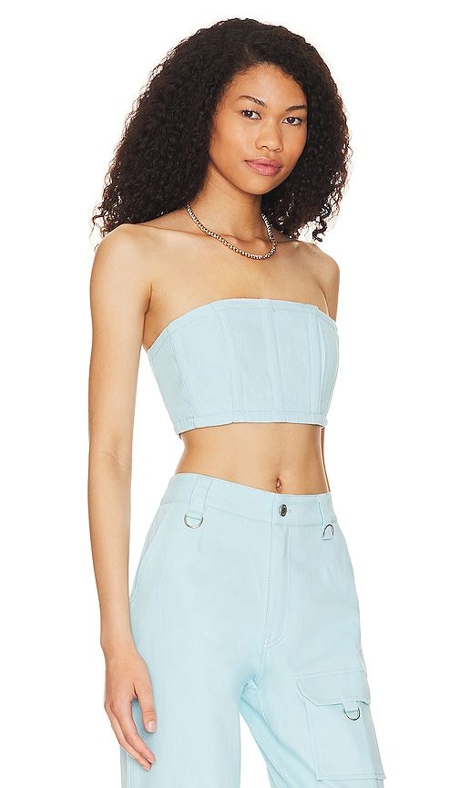 Cooper Crop Top in Baby Blue. - size L (also in XL) - BY.DYLN - Modalova