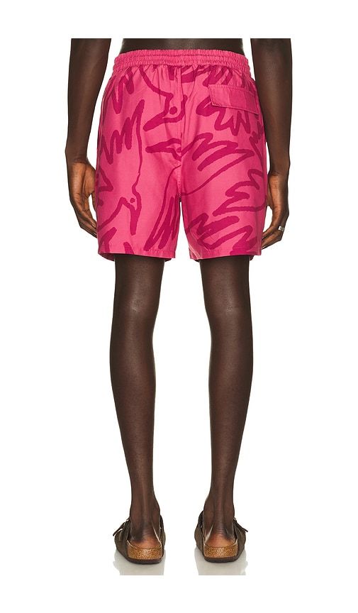 Birds Fly Free Swim Shorts in Fuchsia. - size L (also in M, S, XXL/2X) - By Parra - Modalova