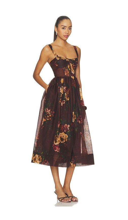 Phoebe Midi Dress in Wine. - size 00 (also in 2, 4) - Cara Cara - Modalova