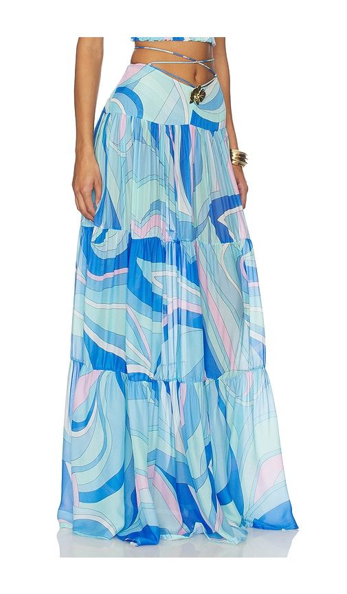 Song Orchid Maxi Skirt in Blue. - size L (also in M, S) - Cin Cin - Modalova