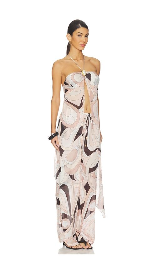 Coral Moonstone Drape Top in Beige,Blush. - size L (also in M, S, XL, XS) - Cin Cin - Modalova