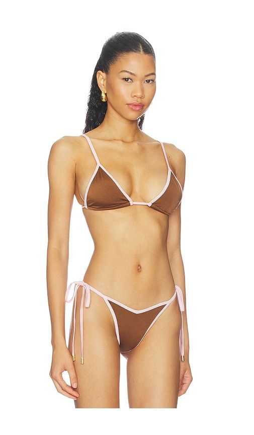 Thrills Bikini Top in Brown. - size M (also in S, XS) - Cin Cin - Modalova