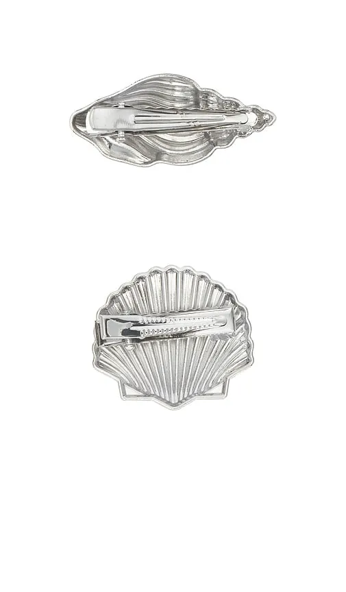 Seaside Clip Set in Metallic Silver - Casa Clara - Modalova