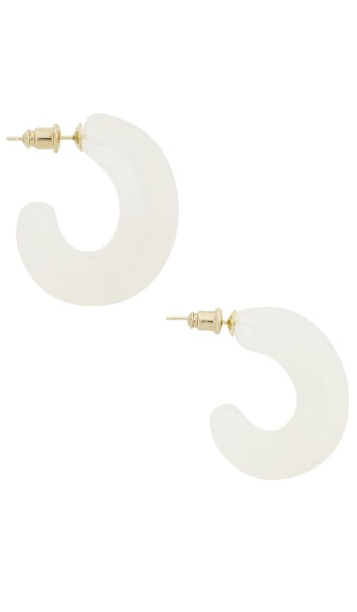 Acacia Hoop Earrings in White - Casa Clara - Modalova