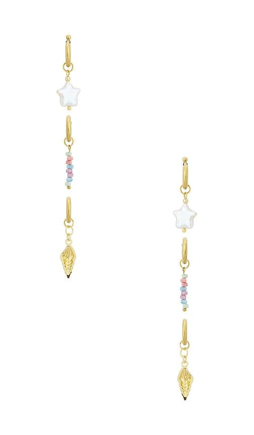 Sorbet Bikini Charms in Metallic Gold,Pink - Casa Clara - Modalova