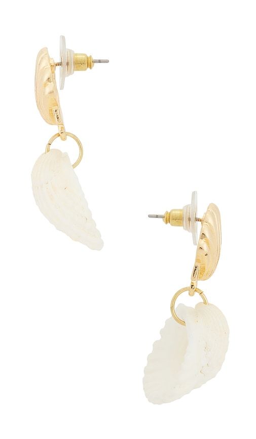 Zara Drop Earrings in Metallic Gold - Casa Clara - Modalova
