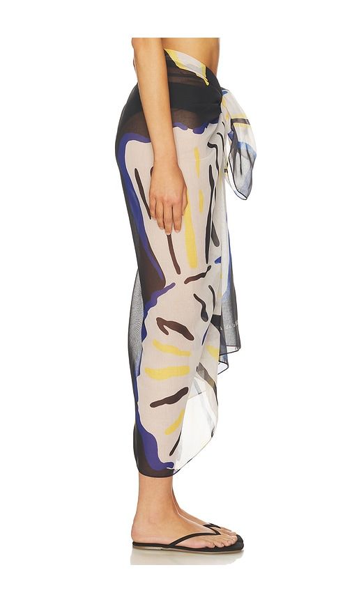 Luana Sarong in Black,Cream - Cala de la Cruz - Modalova