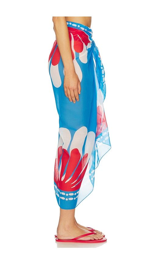Luana Sarong in Blue,Red - Cala de la Cruz - Modalova