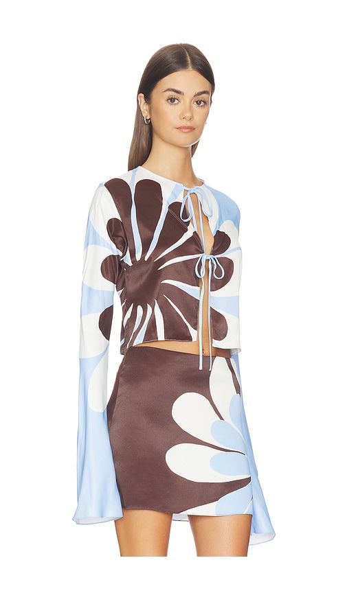 Sina Top in Brown,Blue. - size L (also in M, S, XS) - Cala de la Cruz - Modalova